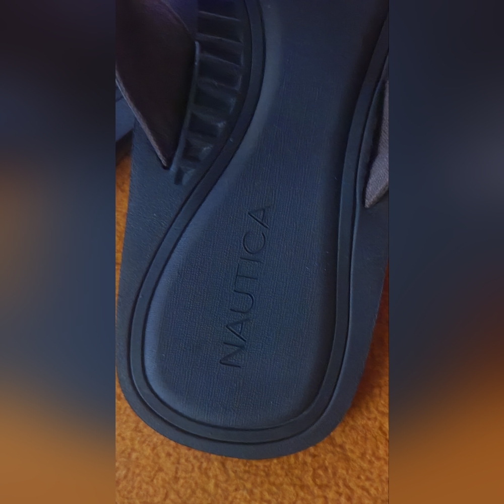 Nautica Men's Black Flip-Flops
